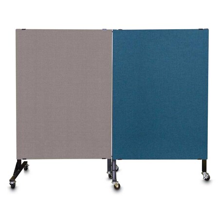 United Visual Products Enclosed Corkboard, 1 Door, 72"x48", 4" Fra UV3426-WHITE-FORBO
